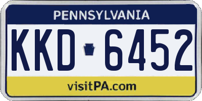 PA license plate KKD6452
