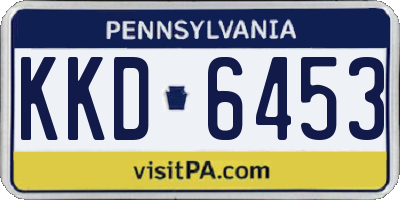 PA license plate KKD6453