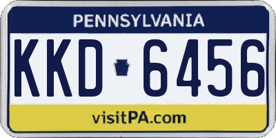 PA license plate KKD6456