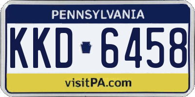 PA license plate KKD6458