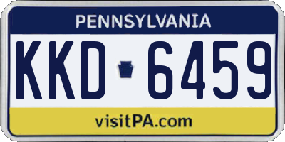 PA license plate KKD6459