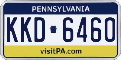 PA license plate KKD6460