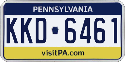 PA license plate KKD6461