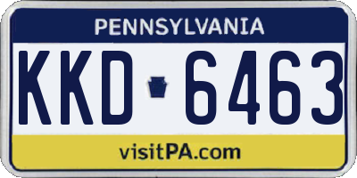 PA license plate KKD6463