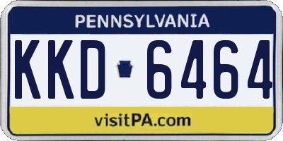 PA license plate KKD6464