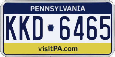 PA license plate KKD6465