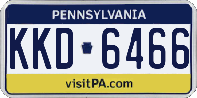 PA license plate KKD6466