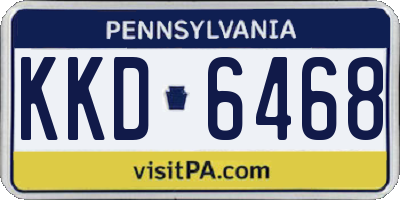 PA license plate KKD6468