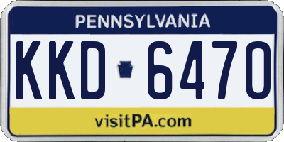 PA license plate KKD6470