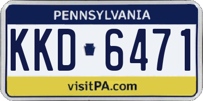 PA license plate KKD6471