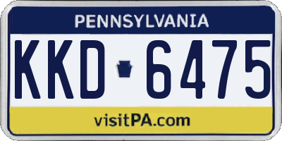 PA license plate KKD6475