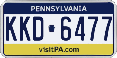 PA license plate KKD6477