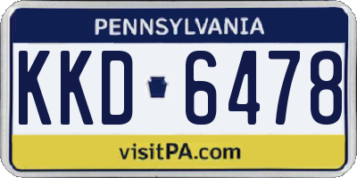 PA license plate KKD6478