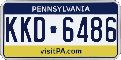 PA license plate KKD6486