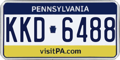 PA license plate KKD6488