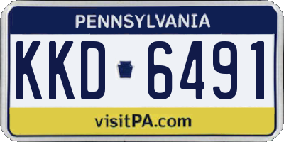 PA license plate KKD6491