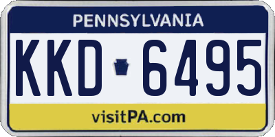PA license plate KKD6495
