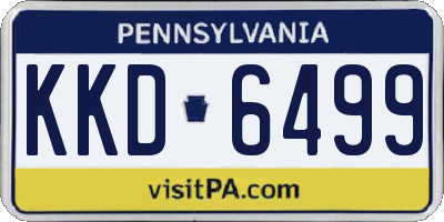 PA license plate KKD6499