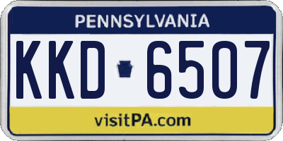 PA license plate KKD6507