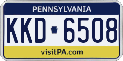 PA license plate KKD6508