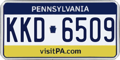 PA license plate KKD6509