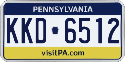 PA license plate KKD6512