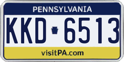 PA license plate KKD6513