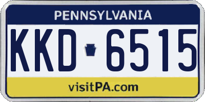 PA license plate KKD6515