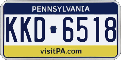 PA license plate KKD6518