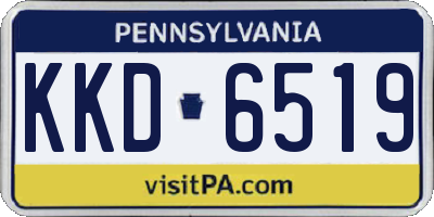PA license plate KKD6519