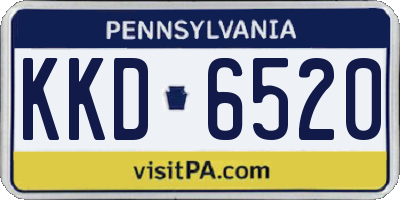 PA license plate KKD6520