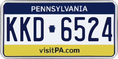 PA license plate KKD6524