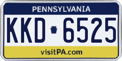 PA license plate KKD6525