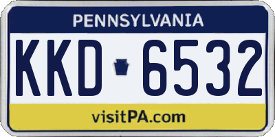 PA license plate KKD6532