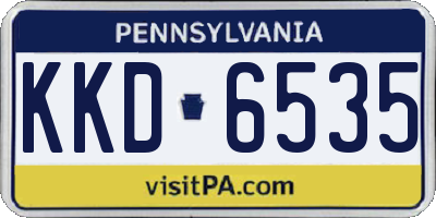 PA license plate KKD6535