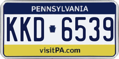 PA license plate KKD6539