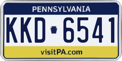 PA license plate KKD6541