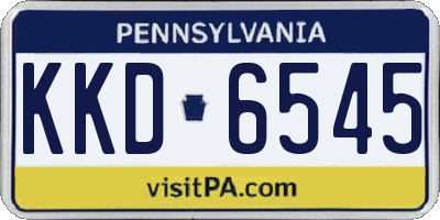 PA license plate KKD6545