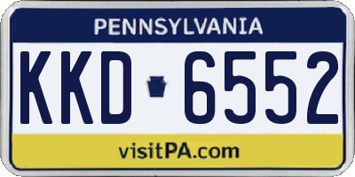 PA license plate KKD6552