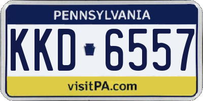 PA license plate KKD6557