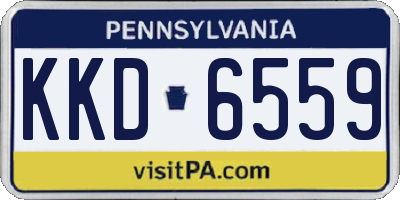 PA license plate KKD6559