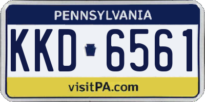PA license plate KKD6561
