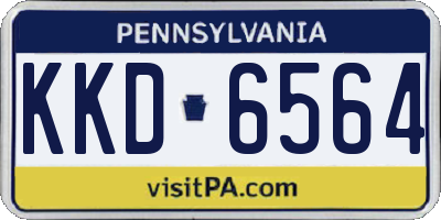 PA license plate KKD6564