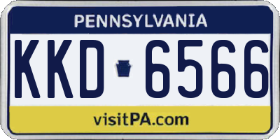 PA license plate KKD6566