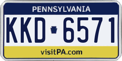 PA license plate KKD6571