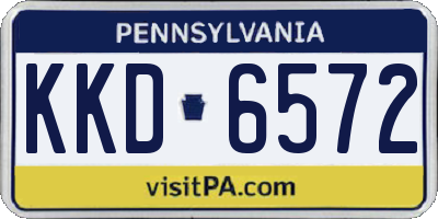 PA license plate KKD6572