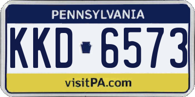 PA license plate KKD6573