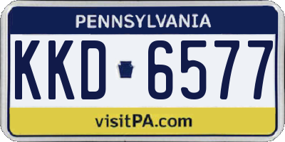 PA license plate KKD6577