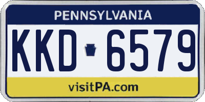 PA license plate KKD6579