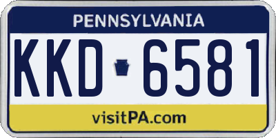 PA license plate KKD6581